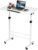 Small Standing Desk Adjustable Height,Rolling Computer Desk,Mobile Standing Desk with Wheels,Portable Stand Up Desk,Tall Computer Table,Adjustable Desktop Sit Stand Desk,Size 31.5×15.7 Inch White