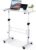 KLSMYHOKI Standing Desk Adjustable Height, Mobile Stand Up Desk with Wheels Small Computer Desk Rolling Desk, Portable Laptop Desk White Standing Table Home Office Desks 16″x31.5″ Height 27″-43.5″