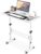 Small Standing Desk Adjustable Height, Mobile Stand Up Desk with Wheels, 32 Inch Portable Rolling Desk Small Computer Desk, Portable Laptop Desk Standing Table Sit Stand White