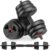 Adjustable Dumbbells Sets, 20/30/40/55/60/70/80/90lbs Free Weights Dumbbells Set of Convertible 2 or 3 in 1 Dumbbells Set Used as Barbell, Kettlebells, A Pair of Lightweight for Home Gym