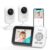 Upgrade Video Baby Monitor with 2 Cameras and Audio 2.8″ Screen, Night Vision, APP, 2 Way Talk, 1200ft Long Range, Feeding Clock, Temperature Detection, Portable Wireless Baby Cam Home Use