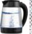 Fast-Boiling Electric Kettle – 1.7L Hot Water Kettle 1500W With Auto Shut-Off – Borosilicate Glass & Stainless Steel Electric Tea Kettle – Boil-Dry Protection, Cool-Touch Handle – Black Metallic