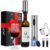 Moocoo Electric Wine Opener Gift Set, Automatic Electric Wine Bottle Corkscrew Opener Rechargeable with Foil Cutter, Automatic Aerator, 2 Vacuum Stoppers for Home Bar Outdoor Parties, Stainless Steel