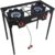 Gas One Propane Double Burner Two Burner Camp Stove Outdoor High Pressure Propane 2 Burner Adjustable PSI Regulator and 4ft Steel Braided Hose With Removable Legs