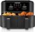 Chefman TurboFry Touch Dual Air Fryer, Maximize The Healthiest Meals With Double Basket Capacity, One-Touch Digital Controls And Shake Reminder For The Perfect Crispy And Low-Calorie Finish