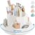 360 Degree Rotation Pen Holder,9 Slots Pencil Holder for Desk,Desk Organizer,Desk Accessories & Workspace Organizers,Apply Office, School, Home（White