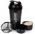 XTK Shaker Bottle 16OZ Protein Shaker Bottles with Mix Ball Portable Sports Water Bottle Leak Proof GYM Cup for Protein Mixes with Powder Storage & Pill Organizer, Idea for Pre Workout,BPA Free-Black