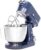 GE Tilt-Head Electric Stand Mixer | 7-Speed, 350-Watt Motor | Includes 5.3-Quart Bowl, Flat Beater, Dough Hook, Wire Whisk & Pouring Shield | Countertop Kitchen Essentials | Sapphire Blue