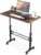 Small Standing Desk Adjustable Height, Mobile Stand Up Desk with Wheels, 32 Inch Portable Rolling Desk Small Computer Desk, Portable Laptop Desk Standing Table Rustic