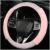 Stylish Rhinestone Steering Wheel Cover Full of Plush,Universal 15 Inch Bling Steering Wheel Cover with Anti-Slip Lining,Winter Essential Car Interior Accessories for Women Men (Pink)