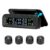 Tire Pressure Monitoring System Wireless Solar TPMS, Tire Pressure Monitor Installed on Windowshield with 4 External Sensors Real-time Display Temperature Pressure 22-87 PSI for Car RV SUV MPV Sedan