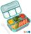 Vensp Adult Lunch Bento Box, lunch Boxes for School, Toddler/Kids/Adults, 1300ml-with 4 Compartments&Fork, Leak-Proof, Men Women lunch box, Microwave/Dishwasher/Freezer Safe, Bpa-Free(Green)