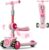 Unbreakable & Never Fall Down 2-in-1 Scooters Kids 3 Wheel Kick Scooter for Boys Girls Ages 3-8, Adjustable Height & Seat, Widened Non-Slip Deck, More Safer for Beginner Toddlers