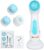 Facial Cleansing Brush, 3 in 1 Electric Facial Cleansing Brush with 3 Brush Heads for Women/Men, Waterproof Rechargeable Face Brushes for Dry Oily Sensitive Skin (Blue)