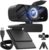 Full HD 1080P Webcam with Microphone, Adjustable FOV, Zoom, Software Control & Privacy Cover, USB HD Computer Web Camera, Plug and Play, for Zoom/Skype/Teams, Conferencing and Video Calling