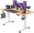 Monomi Electric Standing Desk, 55 x 24 inches Height Adjustable Desk, Ergonomic Home Office Sit Stand Up Desk with Memory Preset Controller (Natural Top/White Frame)