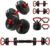 4-IN-1 Adjustable Dumbbells Set, Work As Dumbbell/Barbell/Kettlebell/Push up Stand, Home Gym Weights Strength Training