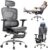 Ergonomic Office Chair, Breathable Mesh Chair with Adaptive Lumbar Support, 3D Headrest, Armrests, Retractable Footrest, and a Six-Position Adjustable Backrest, Office Desk Chair Black