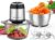 Food Processors, Mini Meat Grinder & Veggie Chopper with 2 Bowls (8 Cup+8 Cup), Electric Food Chopper with 2 Sets of Bi-Level Blades for Meat, Vegetables, Fruits and Nuts