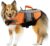 Dog Life Jacket Swimming Vest, Adjustable Dog Flotation Vest High Reflective Pet Life Preserver with Rescue Handle for Small Medium Large Dogs (Large, Orange)