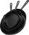 Utopia Kitchen Saute Fry Pan – Pre-Seasoned Cast Iron Skillet Set 3-Piece – Frying Pan – 6 Inch, 8 Inch and 10 Inch Cast Iron Set – Cooking Gift for Men & Women (Black)