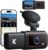 Kingslim D6-4K Dual Dash Cam – WiFi & GPS 4K Front and 1080P Inside Type-C Uber Car Camera with Super Night Vision and 24-Hour Parking Monitor, 3 Channel Dash Cam Optional, Black