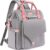 Kaome Diaper Bag Backpack, Upgraded Large Capacity Multifunction Nappy Bags, Waterproof Baby Bag Floral Insulated Sturdy Travel Maternity Back Pack for Baby Girls with Diaper Pad Bottle Bag (Grey)