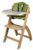 Abiie Beyond Junior Wooden High Chair with Tray – Convertible Baby Highchair – Adjustable High Chair for Babies/Toddlers/6 Months up to 250 Lbs – Stain & Water Resistant Natural Wood/Olive Cushion