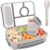 Bento box adult lunch box,lunch box kids,lunch containers for Adults/Kids/Toddler,5 Compartments bento Lunch box for kids with Sauce Vontainers,Microwave & Dishwasher & Freezer Safe(White)