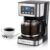 Taylor Swoden 12-Cup Programmable Coffee Maker, Regular & Strong Brew Drip Coffee Machine for Home and Office, Glass Carafe, Pause & Serve, Auto Shut Off, Black & Stainless Steel