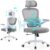 Ergonomic Office Chair with Tilt-Lock, Home Office Desk Chair with Auto Lumbar Support, High Back Mesh Desk Chair with Adjustable Headrest, Swivel Task Chair or Study Room Bedroom,Light Gray