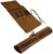 ELIZO Genuine Leather Knife Roll Set Small Chef’s Knife Case Holder Cutlery Sheath Carrying Case Organizer Storage Bag Travel Friendly Artist Gift for Men & Women Teak