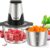 Syvio Food Processors with 2 Bowls, Meat Grinder 4 Bi-Level Blades, Mini Electric Food Chopper 450W, for Baby Food, Meat, Onion, Vegetables, 2 Speed, 8 Cup and 8 Cup