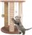 Cat Scratching Post – 3 Scratcher Posts with Carpeted Base Play Area and Perch – Furniture Scratching Deterrent for Indoor Cats by PETMAKER (Brown), Large