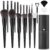 Professional Makeup Brush Set, LUXBRU 20PCs Makeup Brushes with Foundation Eyebrow Blending Concealer Blush Eyeshadow Contour Powder Brush, Make Up Brushes Kit with Travel Case & 2 Powder Puff-Black