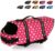 HAOCOO Dog Life Jacket Vest Saver Safety Swimsuit Preserver with Reflective Stripes/Adjustable Belt Dogs?Pink Polka Dot,S