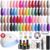 MEFA 56 Pcs Gel Nail Polish Kit with U V Light, 32 Colors All Seasons Soak Off Gel Polish Nail Set with Matte/Glossy Base Top Coat Essential Manicure Tools Nails Art DIY Christmas Gifts for Women