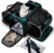 Cat Carrier, Pet Carrier Airline Approved, 2 Sides Expandable Dog Carrier, Soft-Sided Collapsible Dog Travel Bag with Removable Fleece Pad for Cats, Puppy and Small Animals (Green)