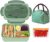 NatraProw Bento Box Adult Lunch Box with Bag, Lunch Containers for Adults, Leakproof Lunch Box for Adult, BPA Free, 3 Compartment Bento Box Microwave safe, Lunch Bag with Containers Included, Green