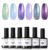 modelones Chameleon Gel Nail Polish Set- 6 Colors Aurora Shimmer Glitter Gel Polish Kit Blue Green Purple Nail Gel Polish Fall Winter Soak Off LED Nail Lamp Nail Art Gel Kit DIY Salon Gift for Women