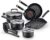 T-fal Signature Nonstick Cookware Set 12 Piece, Oven Broiler Safe 350F, Pots and Pans, Kitchen Cooking Set w/ Fry Pans, Saucepans, Saute Pan, Dutch Oven, Griddle, Kitchen, Home, Dishwasher Safe, Black