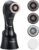 Facial Cleansing Brush, Electric Face Scrubber Rechargeable Exfoliator IPX-7 Waterproof Rotating Cleanser for Exfoliating, Massaging and Deep Cleansing for Women & Men with 4 Brush Heads Black