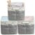 Simple Houseware Large Decorative Fabric Storage Bin Basket for Nursery, 3 Pack, Grey