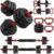 Adjustable Dumbbells, 10/25/35/55/70/90lbs Free Weight Set with Connector, 4 in1 Dumbbells Set Used as Barbell, Kettlebells, Push up Stand, Fitness Exercises for Home Gym Suitable Men/Women