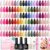 beetles Gel Polish 44 PCS Gel Nail Polish Set-36 Colors Gel Polish Set Base Coat Glossy Matte & Glitter Top Coat Colorful Muse Collection Nude White Pink Red Blue Gel Valentines Day Gifts for Women