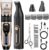 Dog Clippers Grooming Kit Hair Clipper -4 in 1Low Noise -Rechargeable-Cordless Quiet Paw Trimmer Nail Grinder, Trimmer Grooming for Thick Hair&Coats,Pet Shaver for Small and Large Dogs Cats