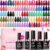 Beetles Gel Nail Polish Set 36 PCS- Spring Gel Polish 32 Colors with Base Top Coat Soak off U V Nail Gel Burgundy Red Pink Green Blue Purple Black White Gel Polish Set Valentines Day Gifts for Women