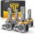 H11 9005 Light Bulbs Combo, 800% Super Brighter 1:1 Halogen Mini Size, 6500K H9 H8 HB3 Driving Light Bulbs with Fan, Plug and Play, Off-Road Use or Fog Light, Pack of 4