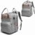 Rabjen Diaper Bag Backpack, Transformable Baby Bag, Spacious Enough for Twins’ Stuff, Multifunction Back Pack, Gray