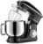 HOWORK 8.5QT Stand Mixer, 660W 6+P Speed Tilt-Head, Electric Kitchen Mixer With Dishwasher-Safe Dough Hook, Beater, Wire Whip & Pouring Shield (8.5 QT, Black)